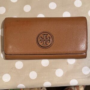 Tory Burch Tan Leather Key & Card Holder/wallet